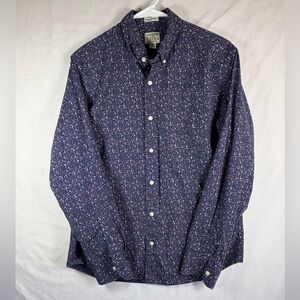 J. Crew Navy Floral Button-Down Shirt